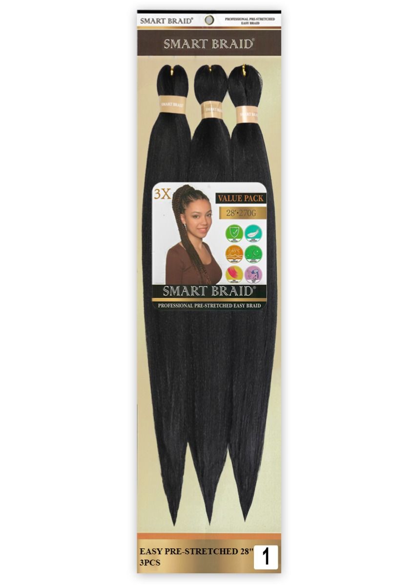 Smart Braids Pre Stretched 3x - 28 Inches - 1