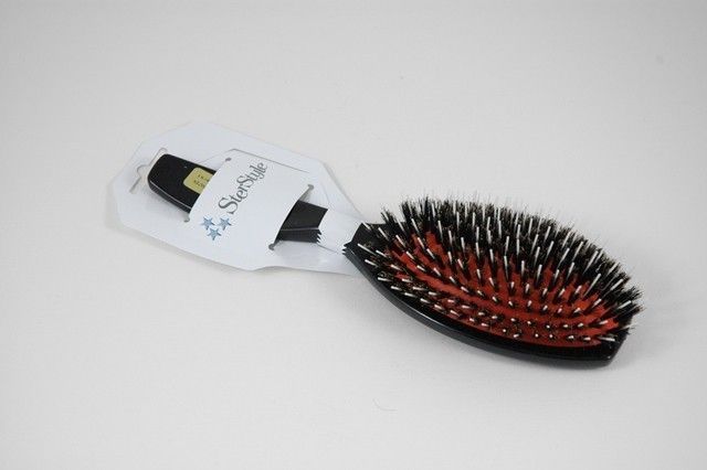 Star Style Hairbrush Oval Black Red