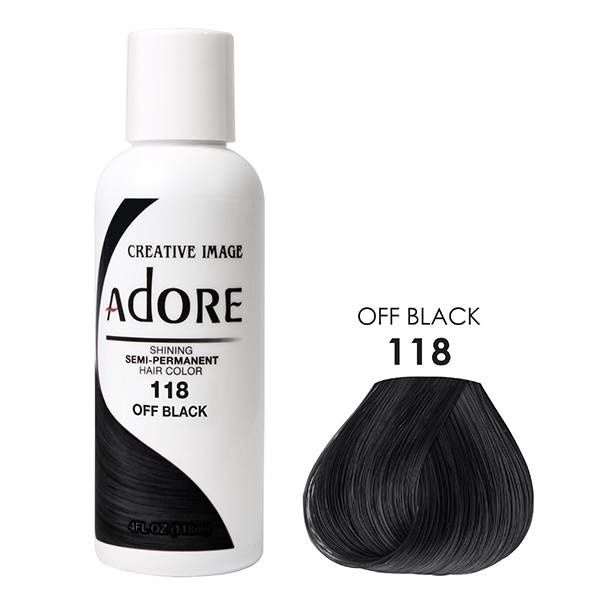 Adore Semi Permanent Hair Color 118 - Off Black 118 ml