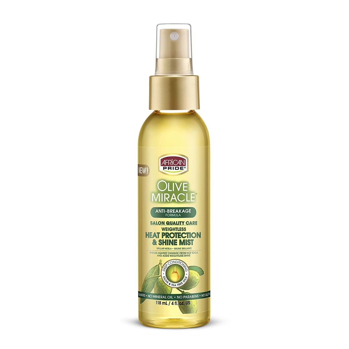 African Pride Olive Heat Protection Shine Mist 4oz