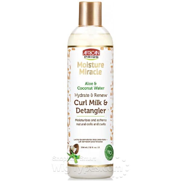 African Pride Aloe & Coconut Water Hydrate & Renew Curl Milk & Detangler 12 oz