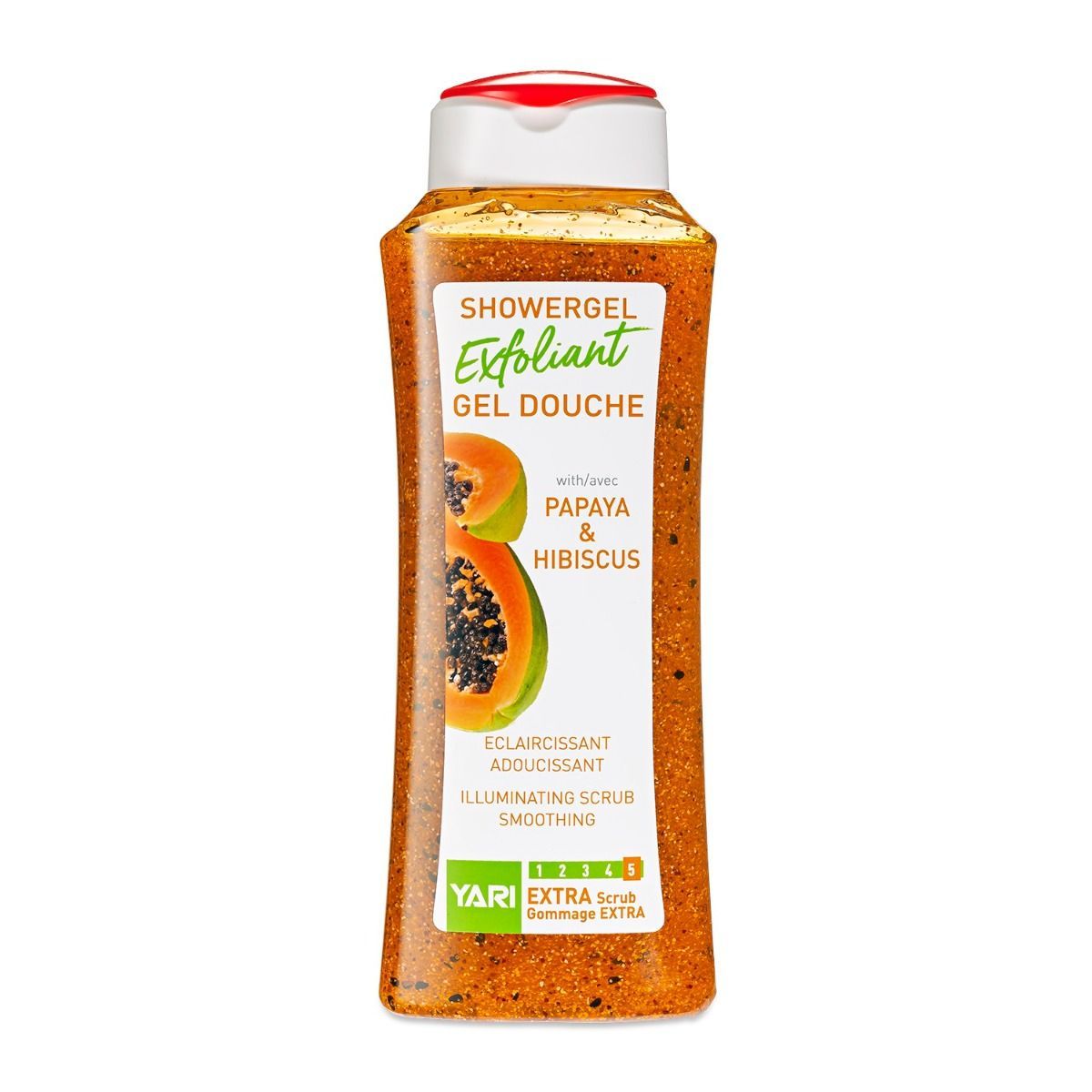 Yari Exfoliant Shower Gel Papaya & Hibiscus 500ml