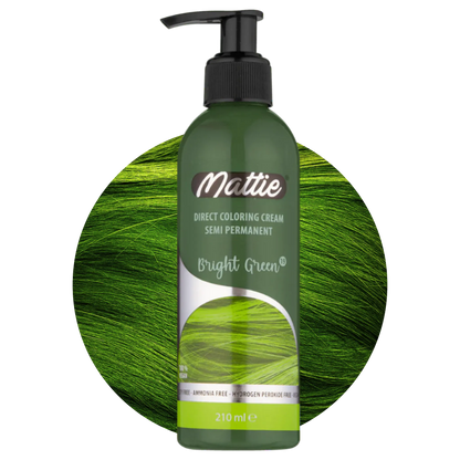 Mattie Bright Green - Direct Vegan Coloring Cream Semi-Permanent 210ml