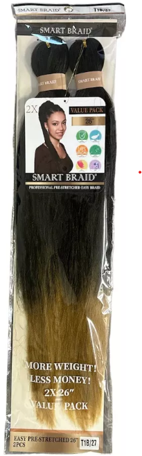 Smart Braids Pre Stretched 2x - T1B-27