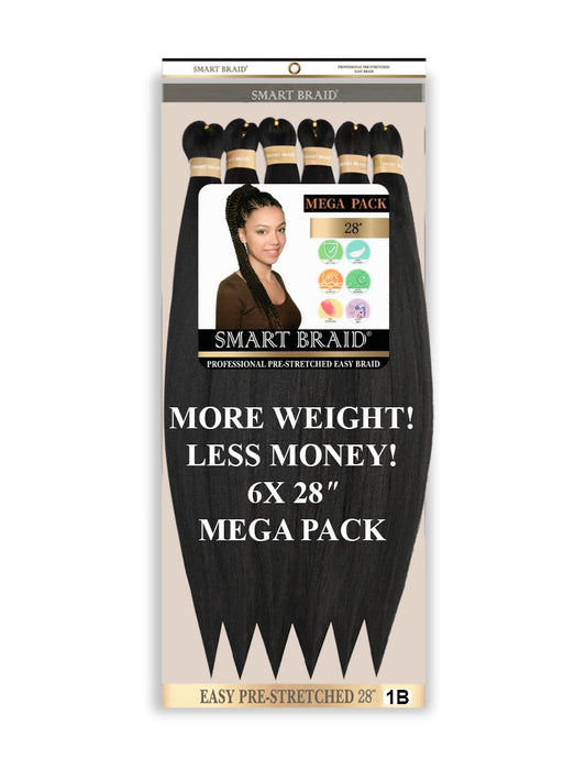 Smart Braids Pre Stretched 6x - 1B