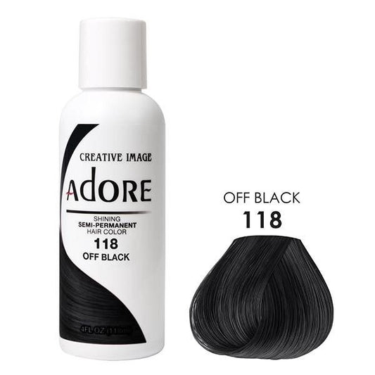 Adore Semi Permanent Hair Color 118 - Off Black 118 ml