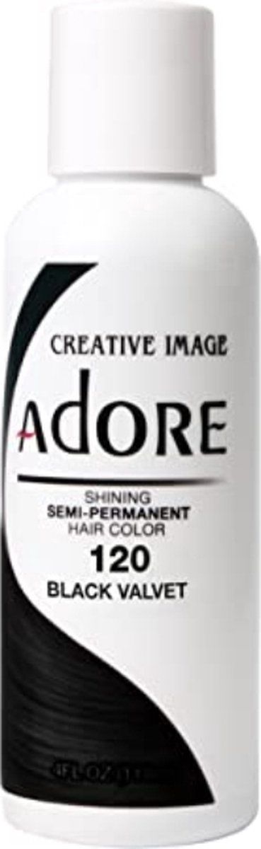 Adore Semi Permanent Hair Color 120 - Black Velvet 118 ml