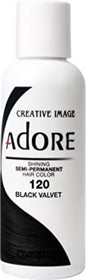 Adore Semi Permanent Hair Color 120 - Black Velvet 118 ml