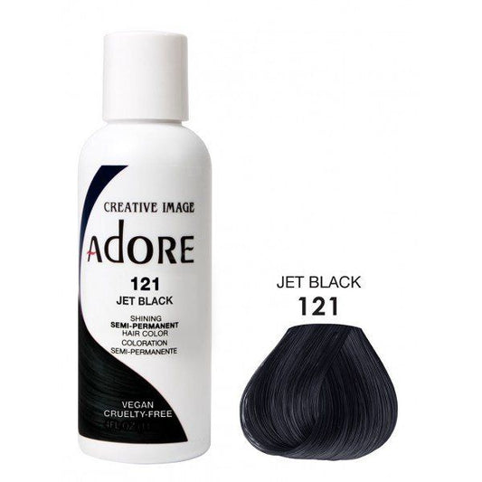 Adore Semi Permanent Hair Color 121 -Jet Black 118 ml