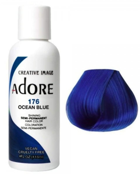 Adore Semi Permanent Hair Color 176 - Ocean Blue 118 ml