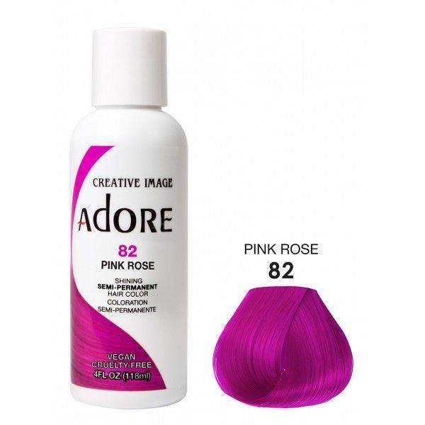 Adore Semi Permanent Hair Color 82 - Pink Rose 118 ml