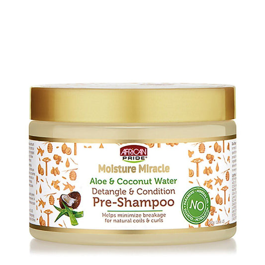 African Pride Moisture Miracle Aloe & Coconut Water Detangle & Condition Pre-Shampoo 340gr