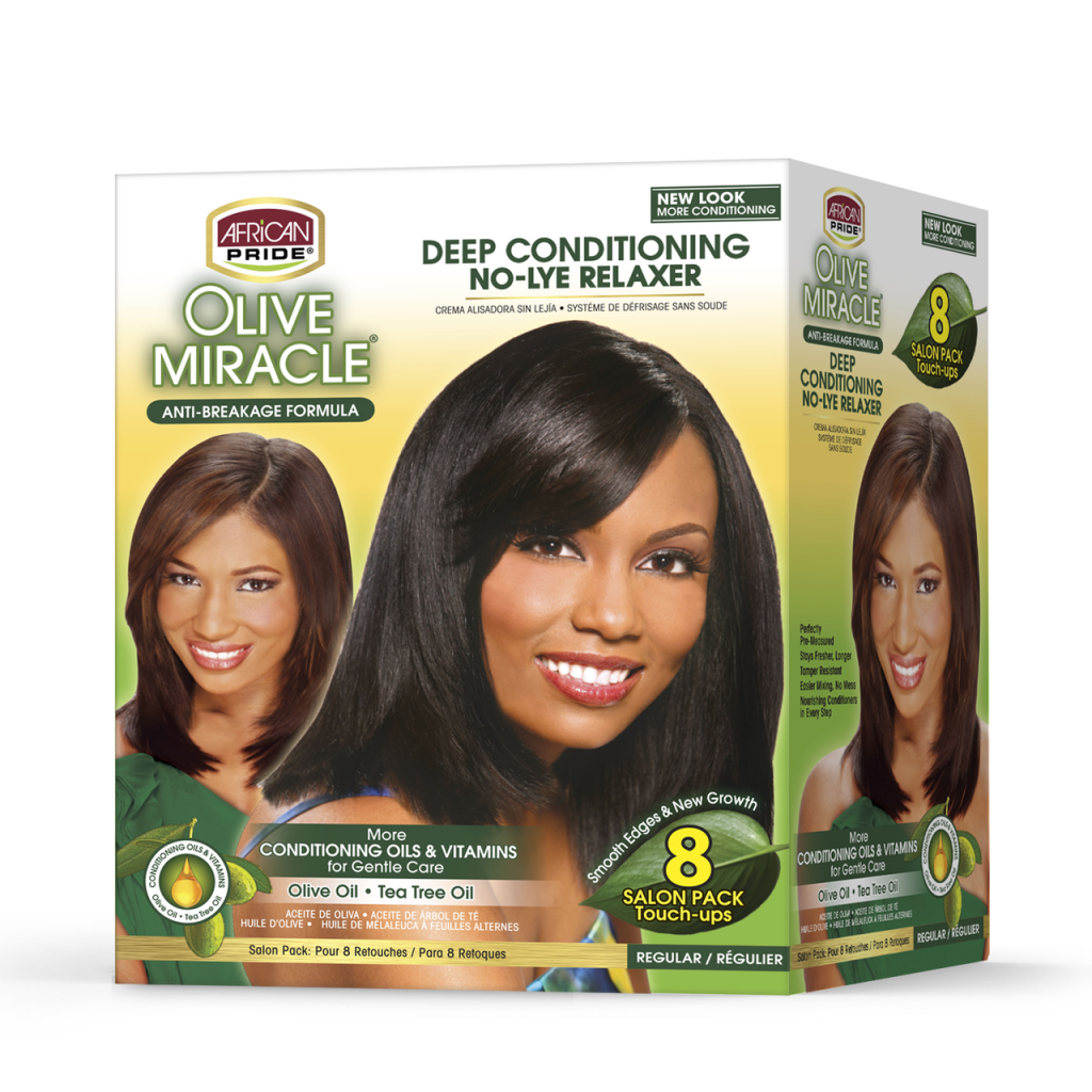 African Pride Olive Miracle 8 Touch-Up Relaxer Kit Regular