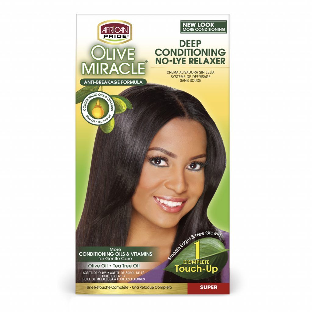 African Pride Olive Miracle 1 Complete Touch-Up Relaxer Kit Super