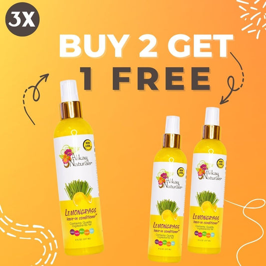Alikay Naturals Lemongrass Leave In Conditioner (Buy 2 Get 1 Free)