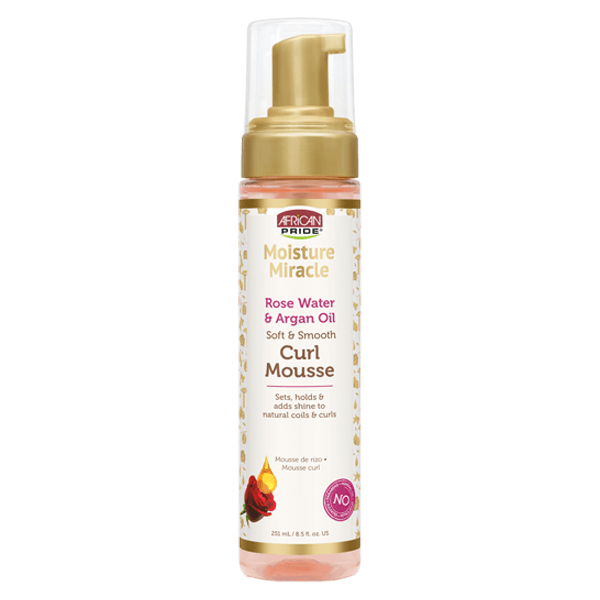 African Pride Moisture Miracle Rose Water & Argan Oil Curl Mousse 251 ml