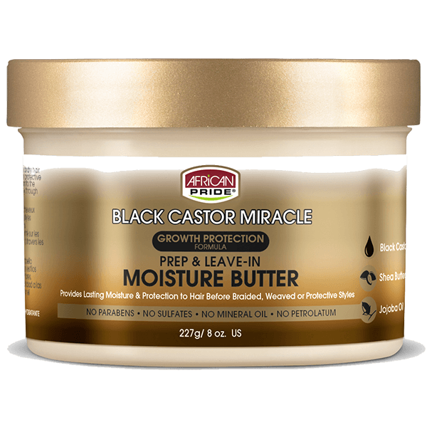African Pride Black Castor Miracle Prep & Leave-In Moisture Butter 227 gr
