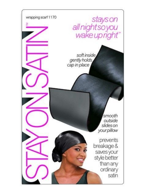 Stay On Satin Wrapping Scarf 1170 Black