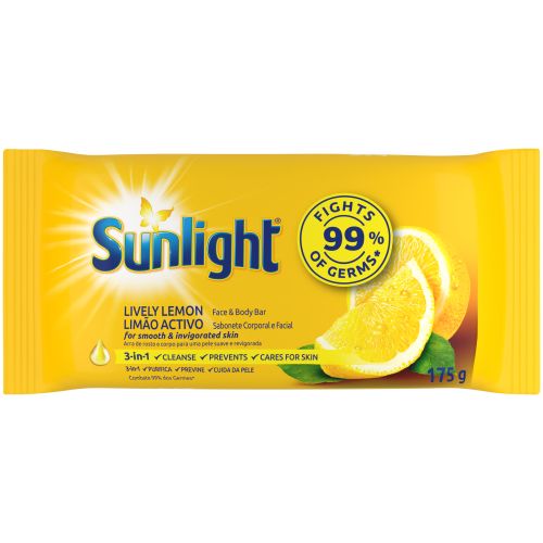 Sunlight Cleansing Face And Body Bar Soap Lively Lemon 175g