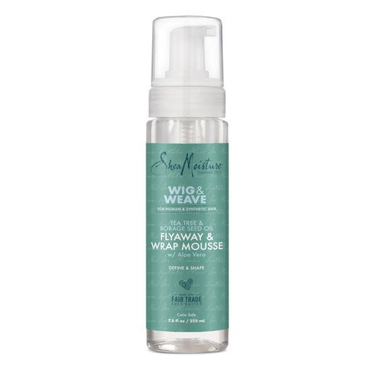 Shea Moisture Wig & Weave Tea Tree & Borage Seed Oil Flyaway and Wrap Mousse 222ml