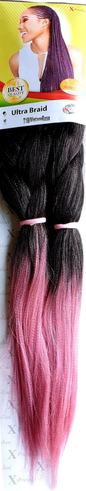 X-Pression Ultra Braid 46 inches, T1B-Vintage Rose