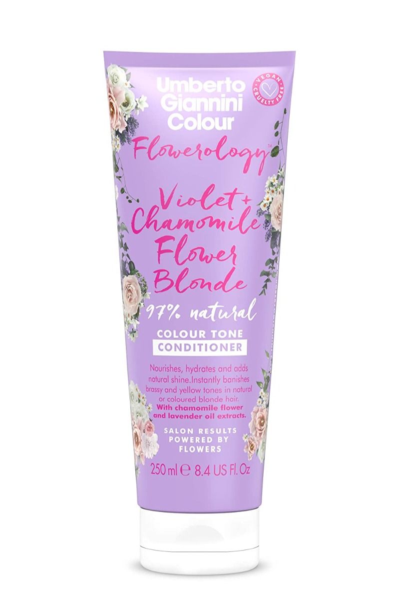 Umberto Giannini Flowerology Violet Chamomile Flower Vegan Blonde Conditioner 8.4oz