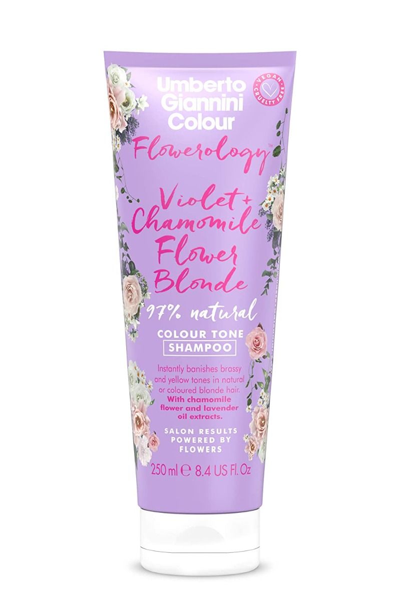 Umberto Giannini Flowerology Violet Chamomile Flower Vegan Blonde Shampoo 8.4oz