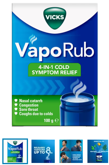 Vicks Vaporub 4In1 Cold Symptom Relief 100G