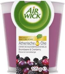 Airwick Scented Candle Essential Oils - Blackberry & Cranberry 105 g.